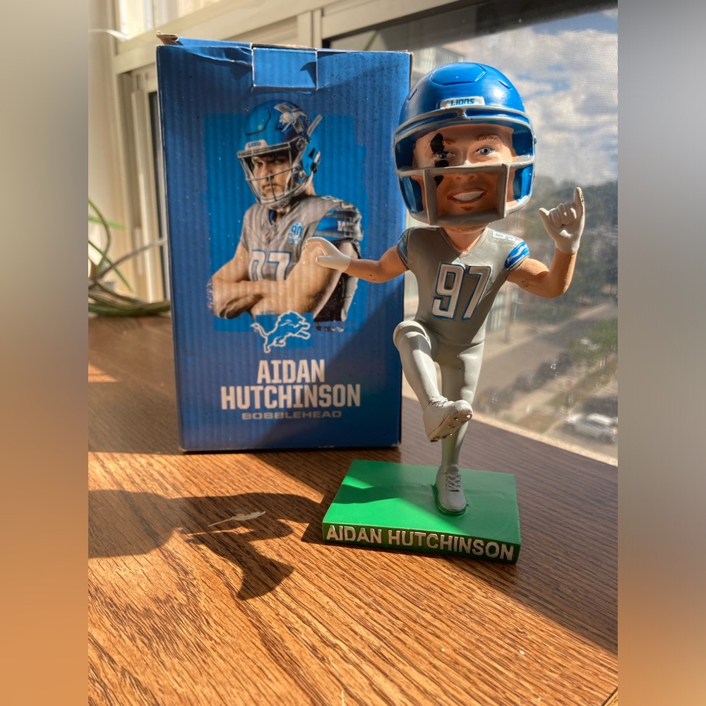 NHL Bobblehead with Blue and Gray Uniform